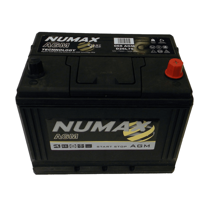 BATTERIE NUMAX AGM (068AGM)12 V 75 AH 720 (EN)+D