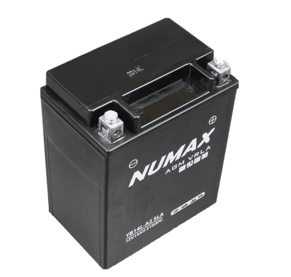 BATTERIE NUMAX MOTO (YB14L-A2 SLA)AGM 12 V 14 AH 210 (EN)+D