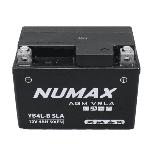 BATTERIE NUMAX MOTO (YB4L-B SLA)AGM 12 V 4 AH 50 (EN)+D