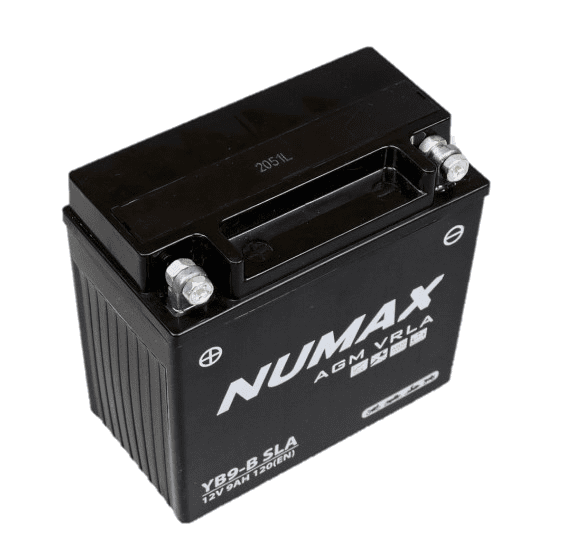 BATTERIE NUMAX MOTO (YB9B SLA)AGM 12 V 9 AH 120 (EN)+G
