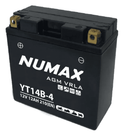 BATTERIE NUMAX MOTO (YT14B-4)AGM 12 V 12 AH 210 (EN)+G