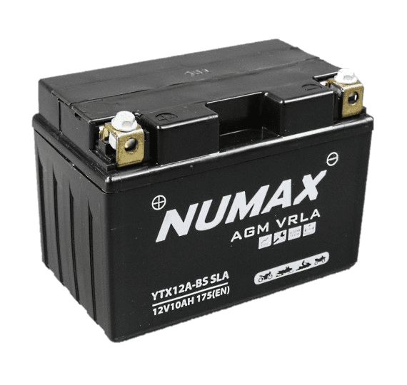 BATTERIE NUMAX MOTO (YTX12A-BS SLA)AGM 10 V 8 AH 175 (EN)+G