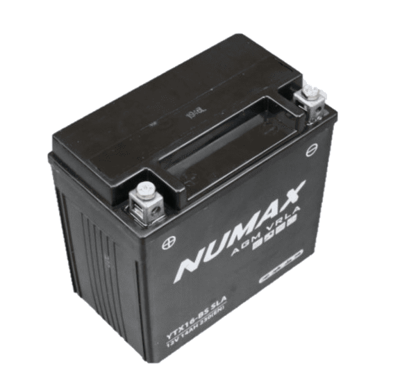BATTERIE NUMAX MOTO (YTX16-BS SLA)AGM 14 V 14 AH 230 (EN)+G