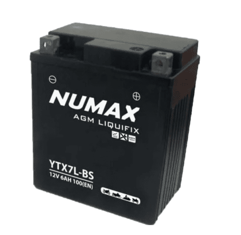 BATTERIE NUMAX MOTO (YTX7L-BS SLA)AGM 12 V 6 AH 100 (EN)+D