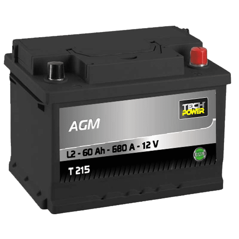 BATTERIE TECH POWER AGM (T215)12 V 60 AH 680 (EN)