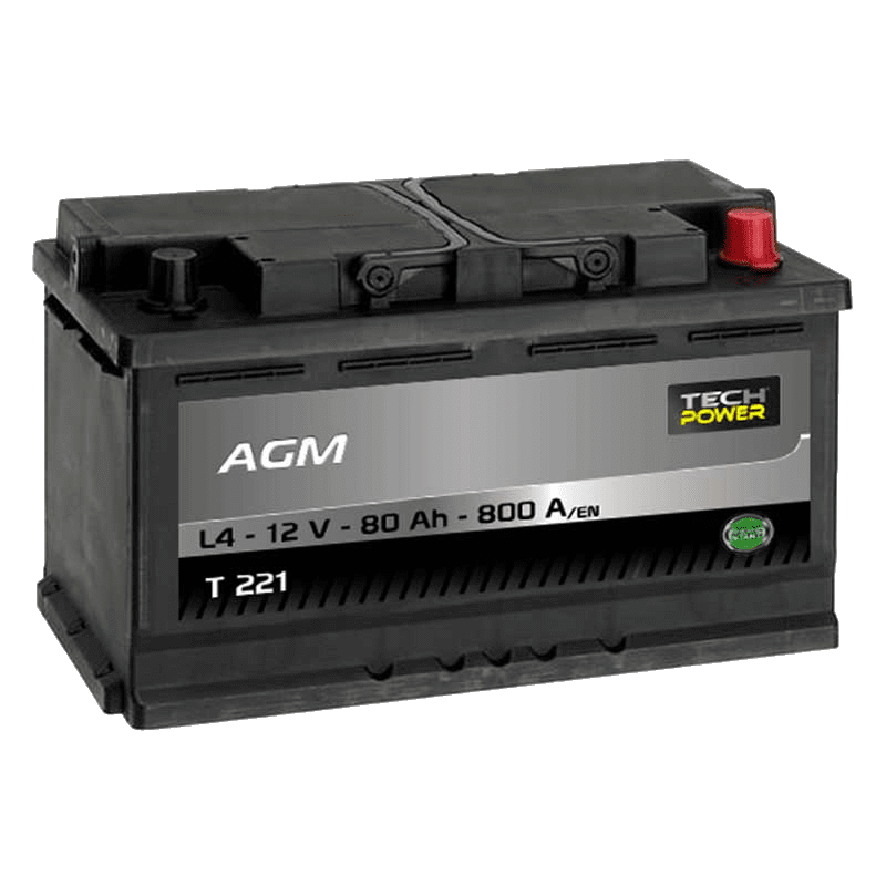 BATTERIE TECH POWER AGM (T221)12 V 80 AH 800 (EN)