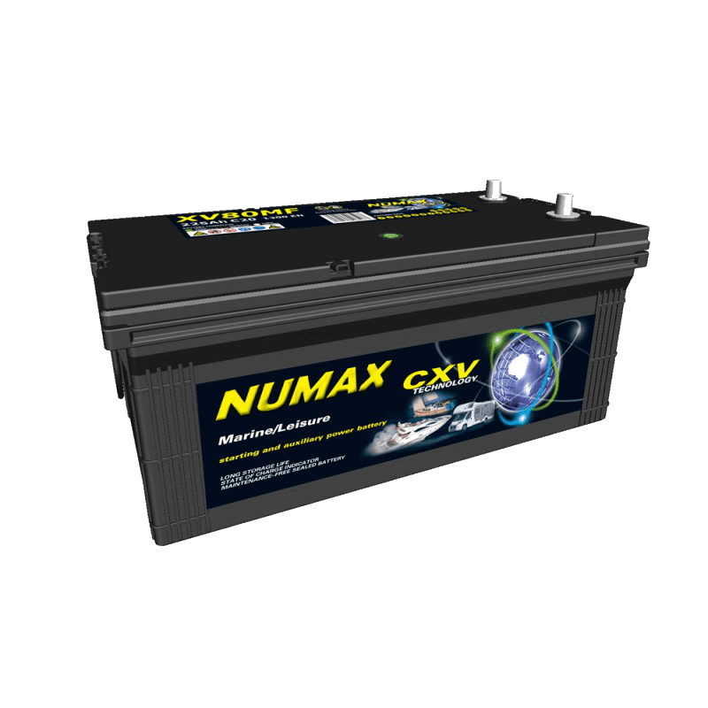 BATTERIE NUMAX MARINE DÉCHARGE LENTE (XV80MF) 12 V 225 AH 1300 (EN)