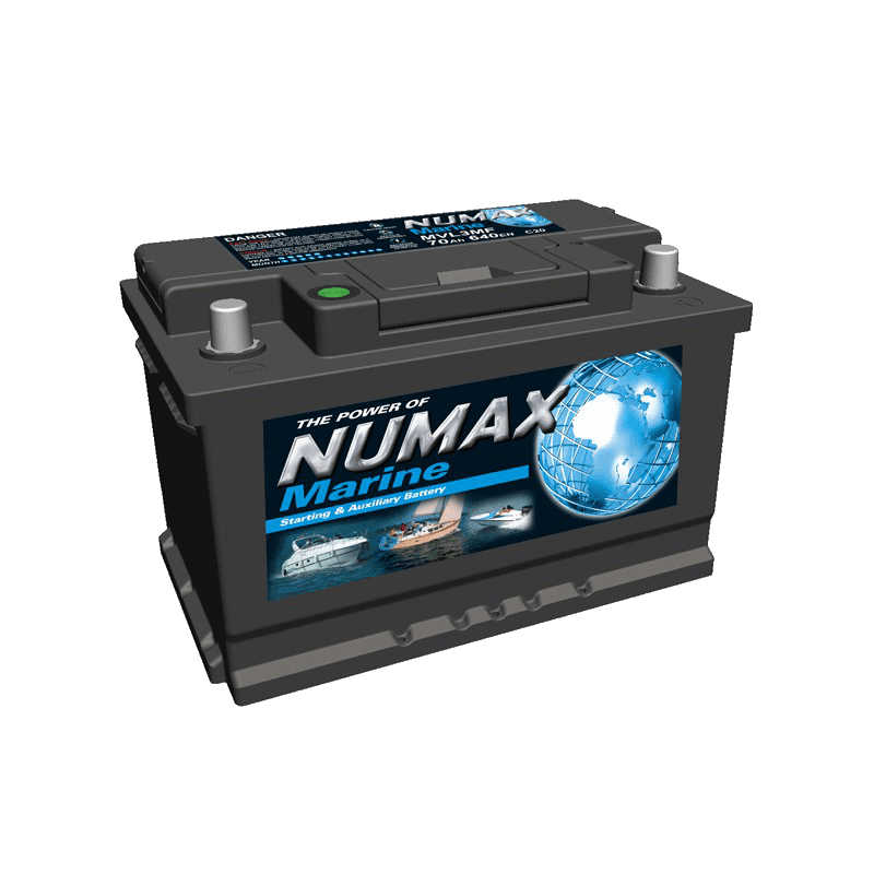 BATTERIE NUMAX MARINE DÉMARRAGE (MVL3MF) 12 V 74 AH 680 (EN)