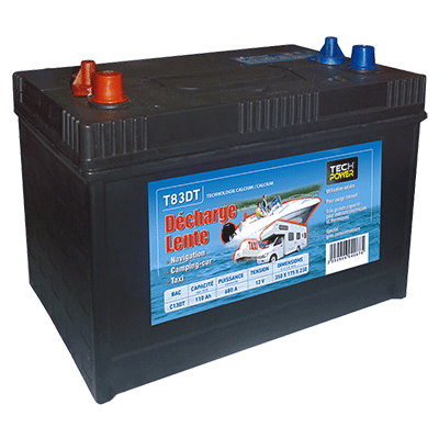 BATTERIE TECHPOWER DÉCHARGE LENTE (T83DT)12 V 110 AH +D 680 (EN)