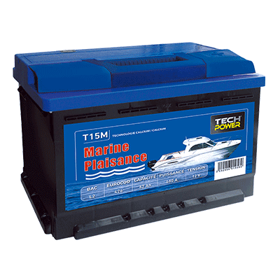 BATTERIE TECHPOWER MARINE (T15M)12 V 62 AH +D 540 (EN)