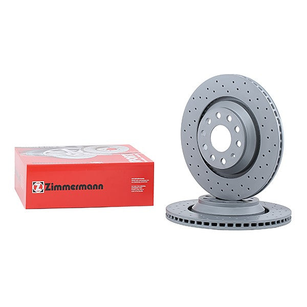 Disques de frein arrière ventilés perforés ZIMMERMANN SPORT COAT Z - Diam 310mm -  100.3309.52
